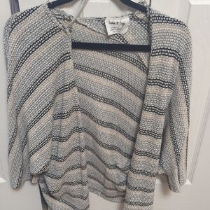 Sadie & Sage Monochrome Striped Cardigan